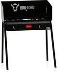 BBQ-Toro Gas Grilltisch mit Windschutz | Gusseisen Gaskocher 2 Brenner | 12 kW -