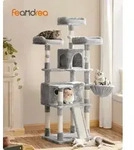 FEANDREA Kratzbaum, XXL Katzenbaum, 172 cm, hellgrau PCT019W01 - Hellgrau