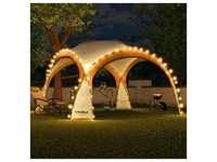 LED Event Pavillon 3,6 x 3,6m DomeShelter Garten Pavillion inkl. Solarmodul Pavilion