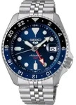 Seiko SSK003K1 Herrenuhr Gmt schwarz blau - Silber