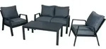 Lounge-Set VICTORIA, 4-tlg - Grau/Schwarz