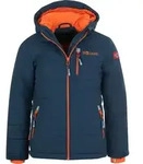 TROLLKIDS Hemsedal Kinder Skijacke XT mit Kapuze mystic blue/orange 128 - Blau...