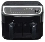 Gastronoma 18290003 - Doppelter fettarmer Airfryer - Schwarz/Silber