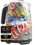 Gutfels Wasserkocher WATER 3010 G | Graffiti-Style | 1,7 Liter | 2200 Watt | 360 Grad
