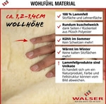 WALSER Lammfell Autositzbezug Monette, 100% Lammfell Sitzbezug f&uuml;r Auto, 1 St&uuml;ck