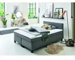 Boxspringbett Philly silberfarbener Bezug 50290-720 &ndash; Liegefl&auml;che ca. 140 x 200 cm