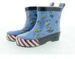 Playshoes Kinder Halbschaft-Gummistiefel aus Naturkautschuk, Trendige Uni Reg - Blau