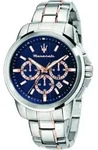 Maserati Herren Uhr SUCCESSO Chronograph Edelstahl silber ros? UMAR8873621008 - Blau