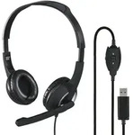 Hama Headset, kabelgebunden PC-Office-Headset "HS-USB250", Stereo, Schwarz - Schwarz