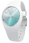 Ice-Watch - ICE sunset Turquoise - Wei&szlig;e Damenuhr mit Silikonarmband - 015745 (S -