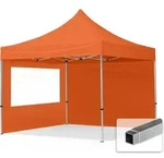 TOOLPORT 3x3m Aluminium Faltpavillon, inkl. 2 Seitenteile, orange - Orange