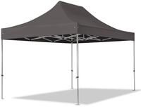 TOOLPORT 3x4,5m Aluminium Faltpavillon, ohne Seitenteile, dunkelgrau