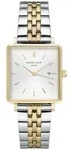 ROSEFIELD Damenuhr Boxy Silber Gold Bicolor eckig QVSGD-Q013 - Gold