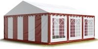 TOOLPORT Partyzelt Festzelt 4x6 m Garten-Pavillon PVC Plane 700 N in rot-wei&szlig;
