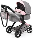 Bayer Design 17033AA Kombi-Puppenwagen Xeo mit Tasche, jeans-grau mit Schmetterling