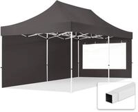 TOOLPORT 3x6m Stahl Faltpavillon, inkl. 2 Seitenteile, dunkelgrau