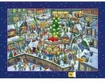 Wandkalender Wimmeliger Weihnachtsmarkt - Wei&szlig;
