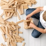 Konstruktionsst&auml;be 200 Holz wei&szlig; - Braun