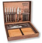 Tramontina JUMBO BBQ-Set, 15-tlg., Steakbesteck, Schneidebrett, Tranchierset, Messer,