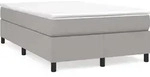 vidaXL Boxspringbettgestell Hellgrau 120x200 cm Stoff - Grau