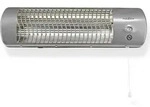 Nedis HTBA10GY, Wandmontierter Terrassenheizer, Grau, Metall, 1200 W, 12 m2, IPX4 -