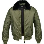 BRANDIT MA2 Fur Collar Jacketolive Gr. 3XL - Gr&uuml;n - 3XL