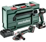 Metabo Akku Combo Set 2.9.4 18 V, BS 18 LT BL + WB 18 LT BL 11-125 Quick, metaBOX 165