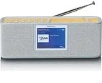 Lenco PDR-046GY - Eco DAB+ Radio mit Bluetooth&reg; 5.0 - wei&szlig;/bambus -...