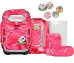 ergobag Schulranzen Neon Pack-Set 6-teilig KuntB&auml;rbuntes Einhorn neonpink -
