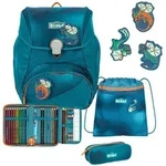 Scout Alpha Schulranzen-Set 4-tlg. Exklusiv Superflash Seadragon 2023 - Blau