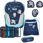 Scout Sunny II Exklusiv LED Pegasus 73460404800 Schulranzenset - Dunkelblau