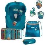 Scout Schulranzen Superflash Sunny II Set 4-teilig Seadragon blau - Blau
