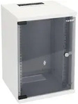 Serverschrank 10 Zoll, 9 HE, HMF Netzwerkschrank 31,2 x 30 x 46 cm, Lichtgrau