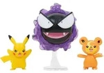 Pok&eacute;mon Battle Figuren 3er-Pack Teddiursa, Pikachu #9, Nebulak 5 cm - Bunt