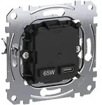 Merten MEG4366-0130 USB Ladestation-Einsatz 1xUSB C 65W Ladeleistung System M