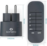 Sonero Funksteckdosen Set Elektronik Set 2300 Watt Fernbedienung und Audiokabel