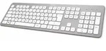 Hama KW-700, Volle Gr&ouml;&szlig;e (100%), Kabellos, RF Wireless, QWERTZ, Silber, Wei&szlig; -