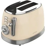 Cecotec Vintage 800, 2 Scheibe(n), Beige, Chrom, Edelstahl, Tasten, Niveau,