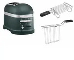 KitchenAid Set 1, Toaster + Br&ouml;tchenaufsatz Artisan 5KMT2204 Pebbled Palm