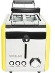 2-ScheibenToaster in trendigem Retro-Look, 850W, 6 Br&auml;unungsstufen, gelb