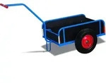 Variofit Handwagen mit Bordwand (Luftbereifung), Ladefl&auml;che:765x435 mm
