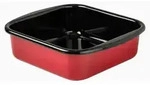 RIESS 0432-020, Gratinform, Quadratisch, Keramik, Gas, Induktion, Schwarz, Rot,