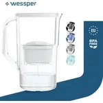 Wessper D1 SOLID 2,8 L Wasserfilterkanne mit AquaMax Filter - Wei&szlig;