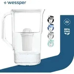 Wessper D1 SOLID Wasserfilterkanne 2,8 L Wei&szlig; mit 1x aquaclassic Filter - Wei&szlig;