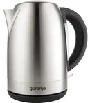 Gorenje Elektrischer Wasserkocher K17FEII, 1,7 l, 2200 W, Schwarz, Silber,