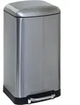 Treteimer aus Metall, M&uuml;llbeh&auml;lter, 30 L - Silber