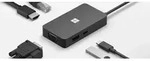 Microsoft USB-C Travel Hub - Dockingstation - USB-C - Schwarz