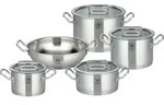 ELO Premium Topfset Gourmet Plus 5 tlg., Farbe:Edelstahl - Silber