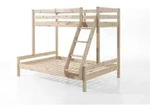 Vipack Familienbett Martin 90 x 200 und 140 x 200 cm, mit Leiter in Kiefer...