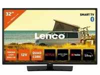 Lenco LED-3263BK (V2) - 32 Zoll Android-Smart-TV mit 12-V-Kfz-Adapter - WLAN -
